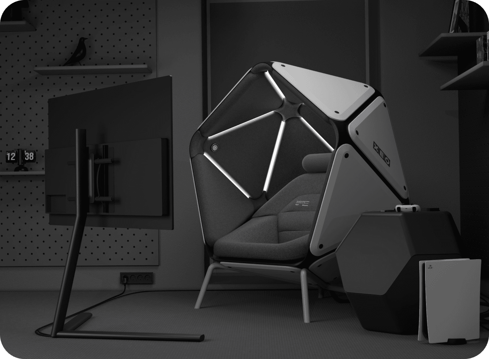 XEO Pod's advanced connectivity suite effortlessly **integrates with TVs, gaming consoles, and VR devices**. In just one square meter, it transforms your space into a hub of infinite possibilities—seamlessly blending compact design with expansive functionality.